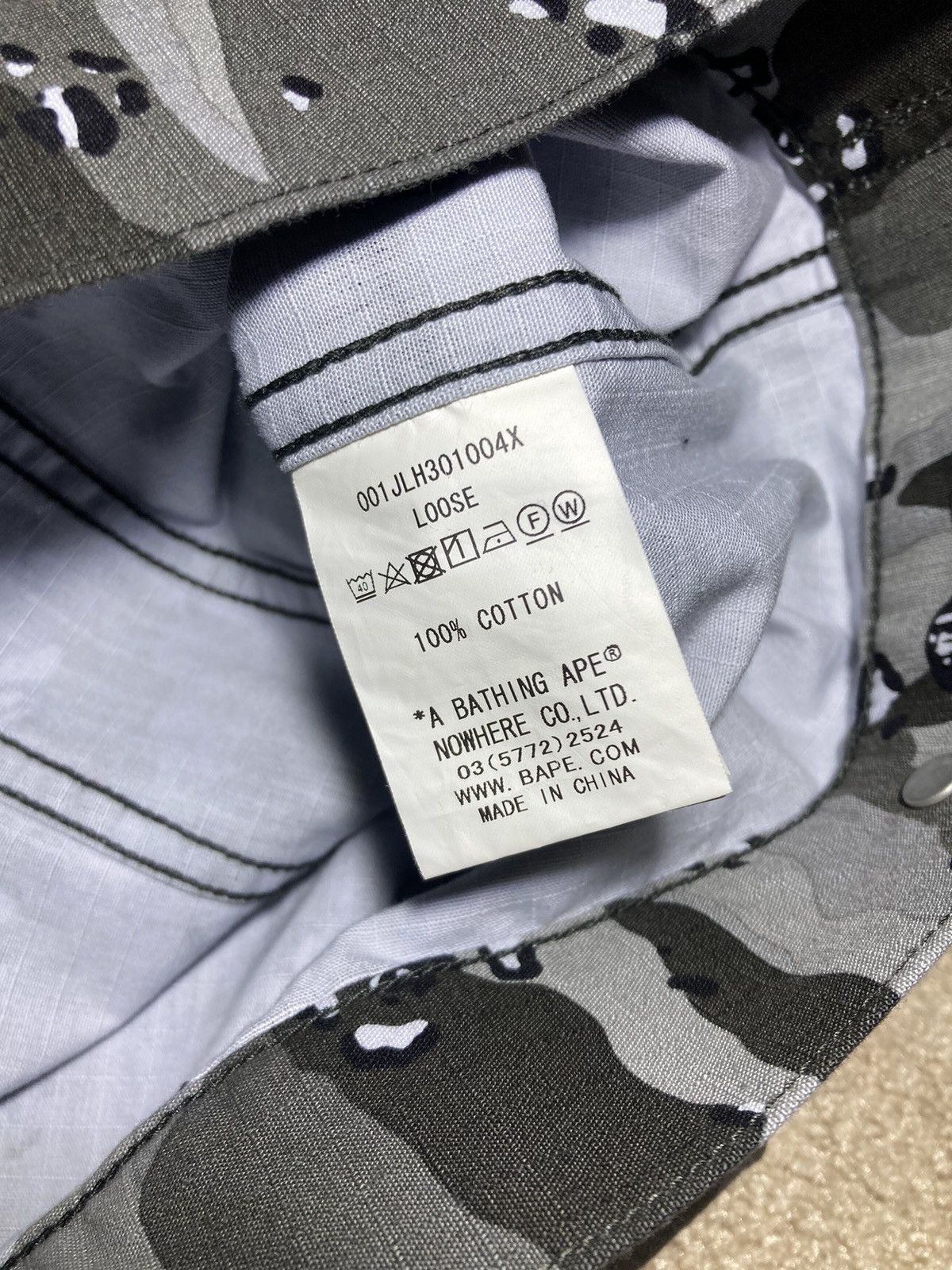 Bape 2018 Bape Gray Ape Face Camo Jacket Logo Denim Black Loose Size US M / EU 48-50 / 2 - 6 Thumbnail