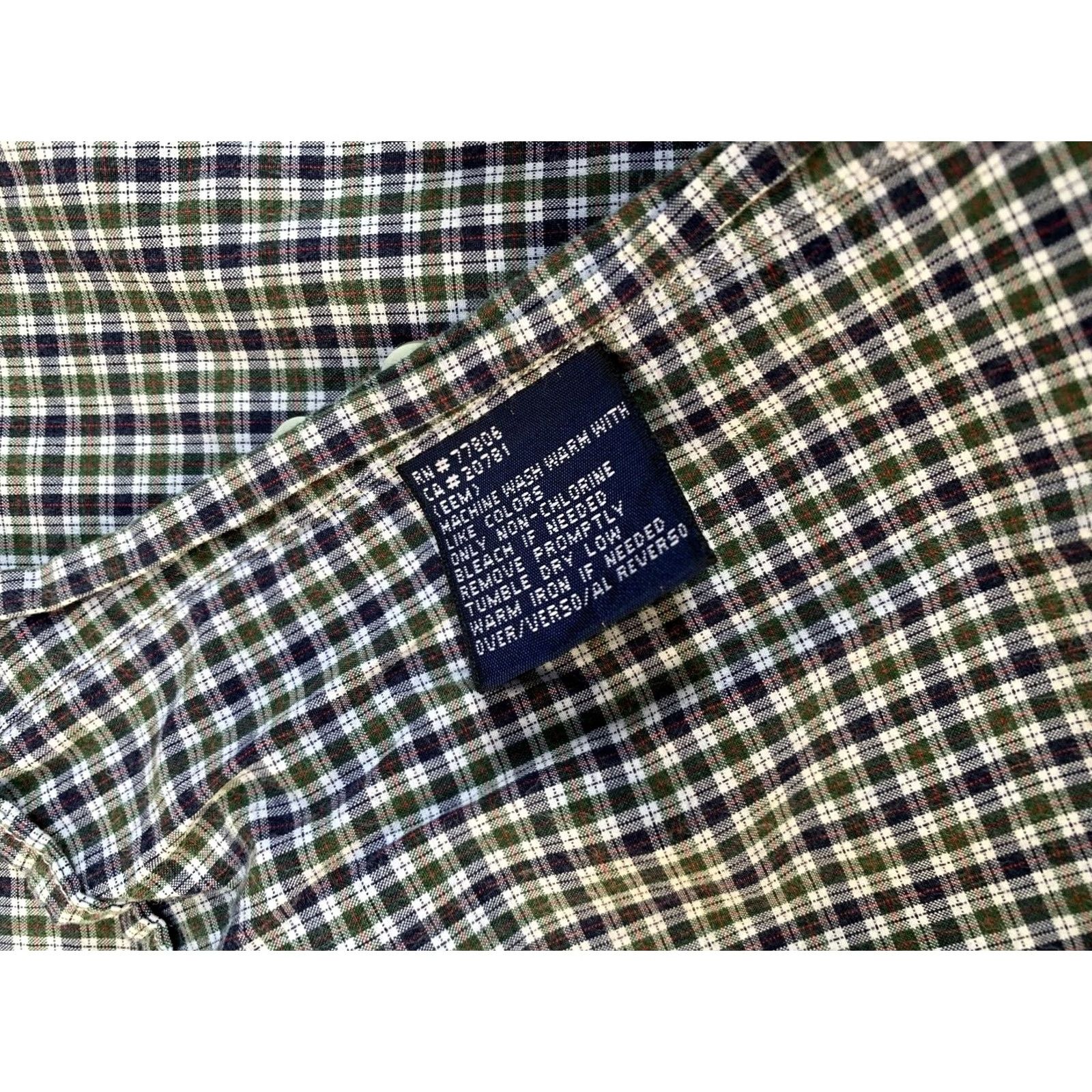 Tommy Hilfiger Tommy Hilfiger Mens Button-Down Shirt Gingham Short Sleeve Black Medium Race? Size US M / EU 48-50 / 2 - 5 Thumbnail