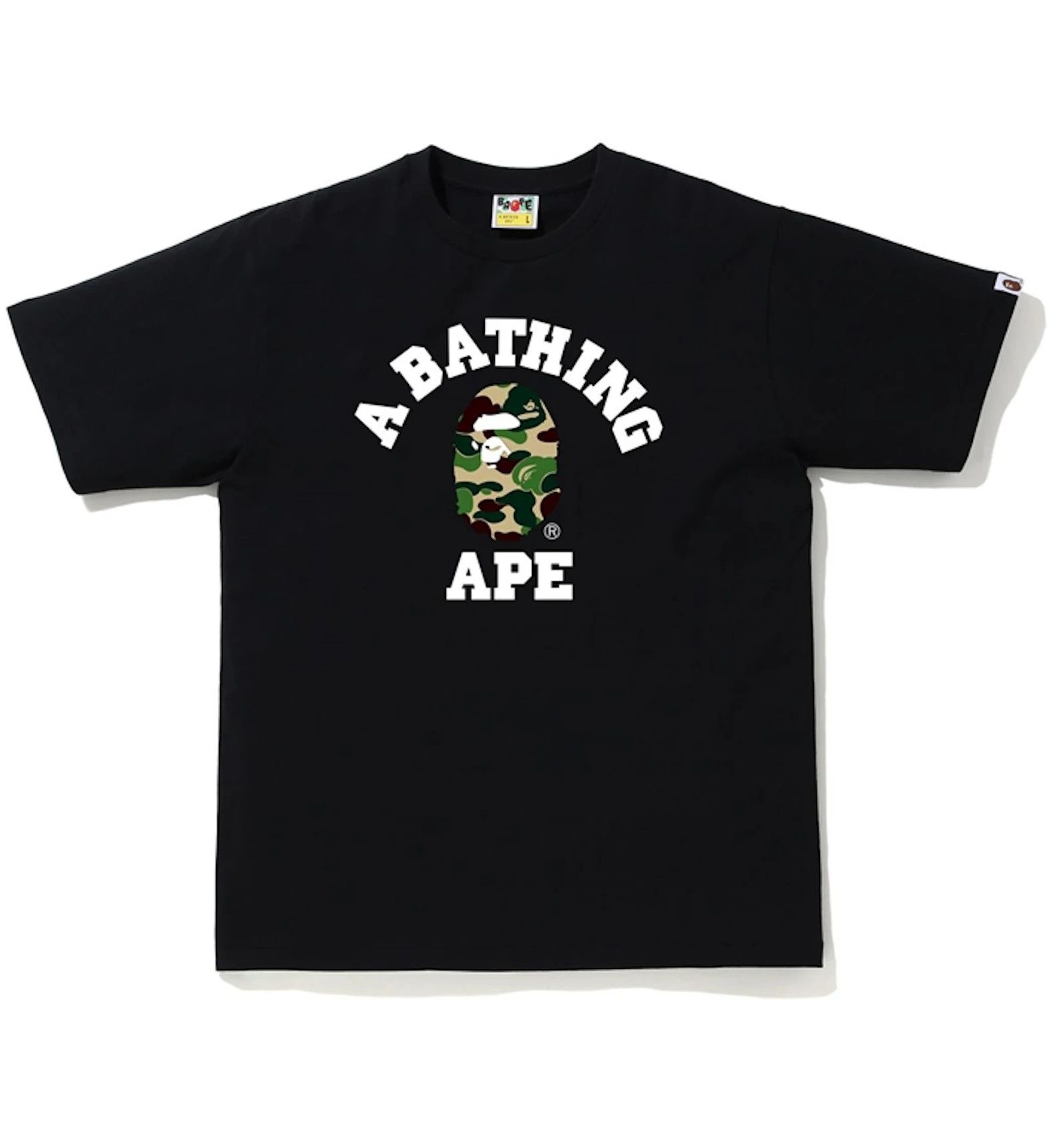Bape BAPE ABC CAMO COLLEGE TEE BLACK GREEN Size US XL / EU 56 / 4 - 1 Thumbnail