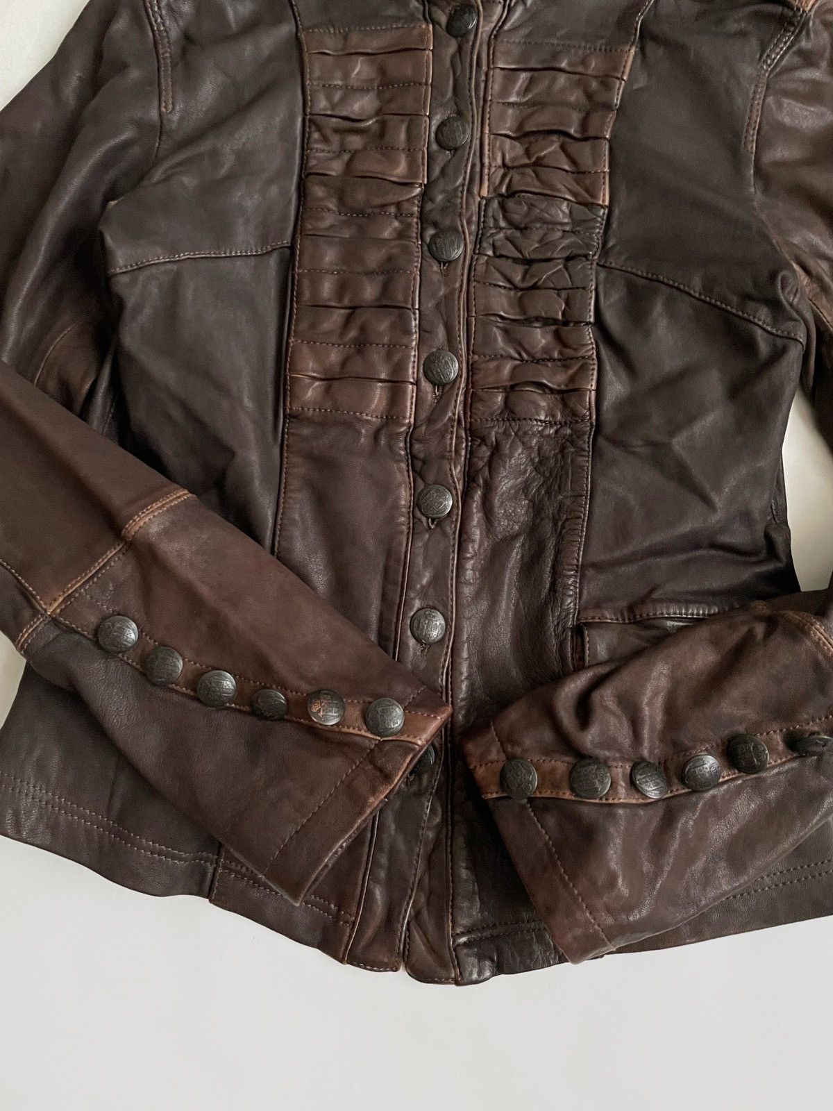 Other Hunkidory boho leather brown jacket 2000s Size S / US 4 / IT 40 - 3 Thumbnail