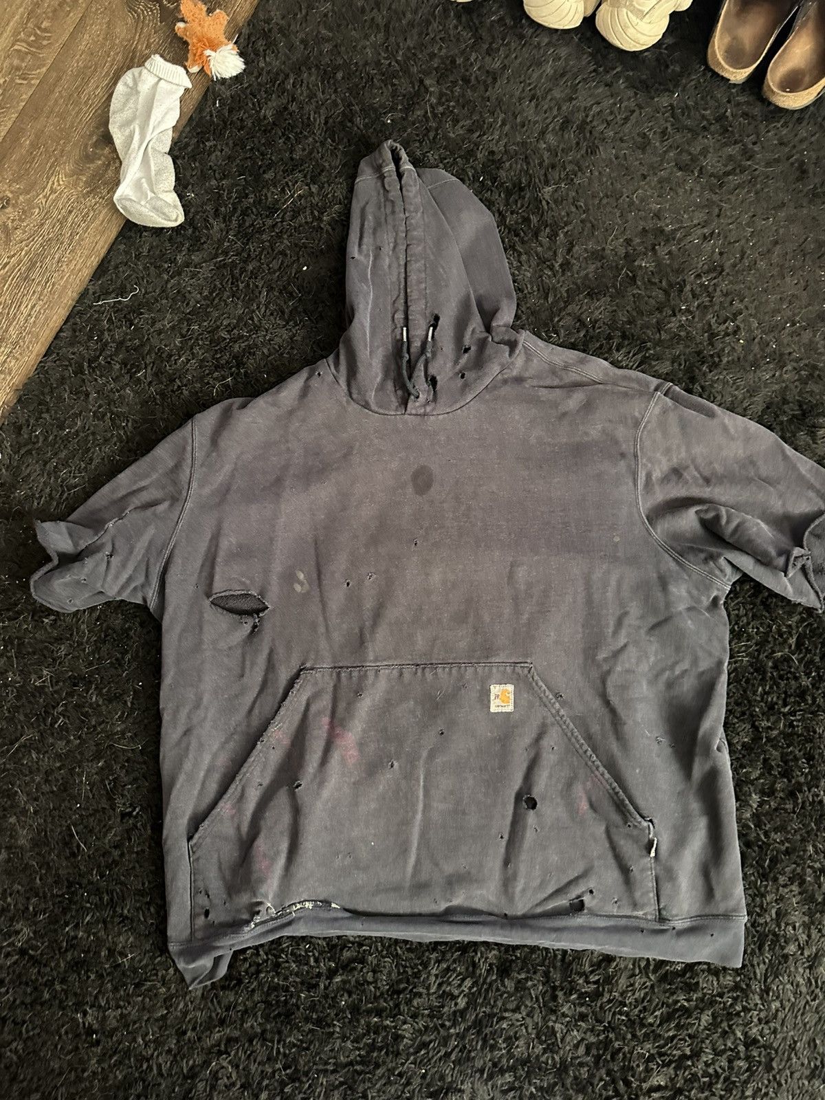 Carhartt Vintage cut off Carhartt hoodie Size US XXL / EU 58 / 5 - 2 Thumbnail