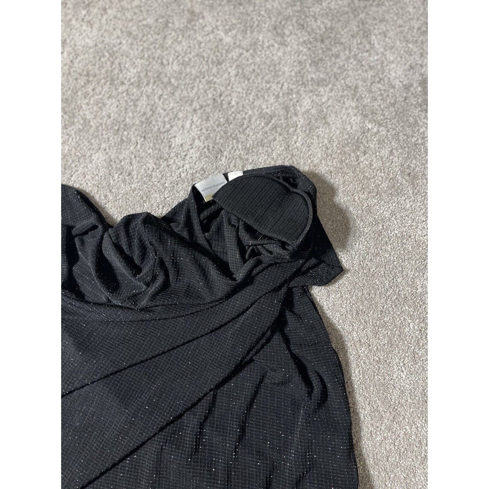 Other Vintage 80s Top Womens Plus 3X Shoulder Pads Black Sparkly Size 3XL / US 20-22 - 6 Thumbnail