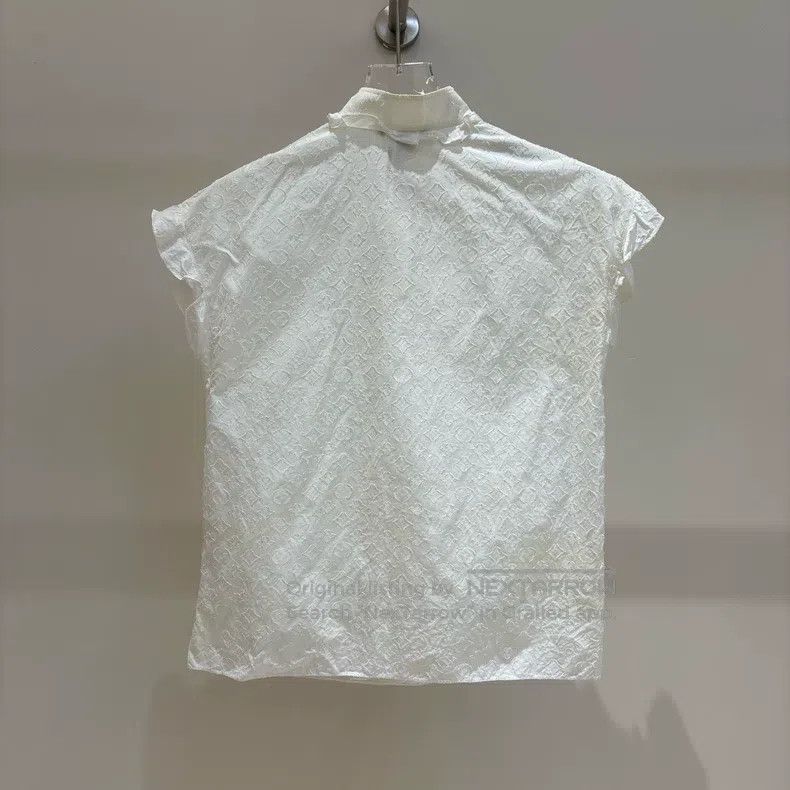 Louis Vuitton Louis Vuitton White logo jacquard full-print cotton lace s Size XXS / US 00 / IT 34 - 2 Thumbnail