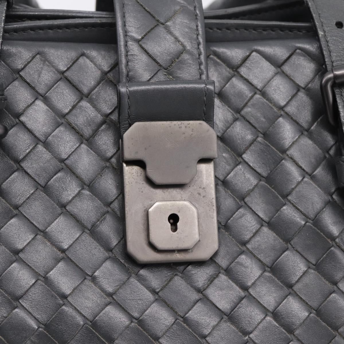 Bottega Veneta Bottega Veneta INTRECCIATO Hand Bag Leather Gray Auth Size ONE SIZE - 18 Thumbnail