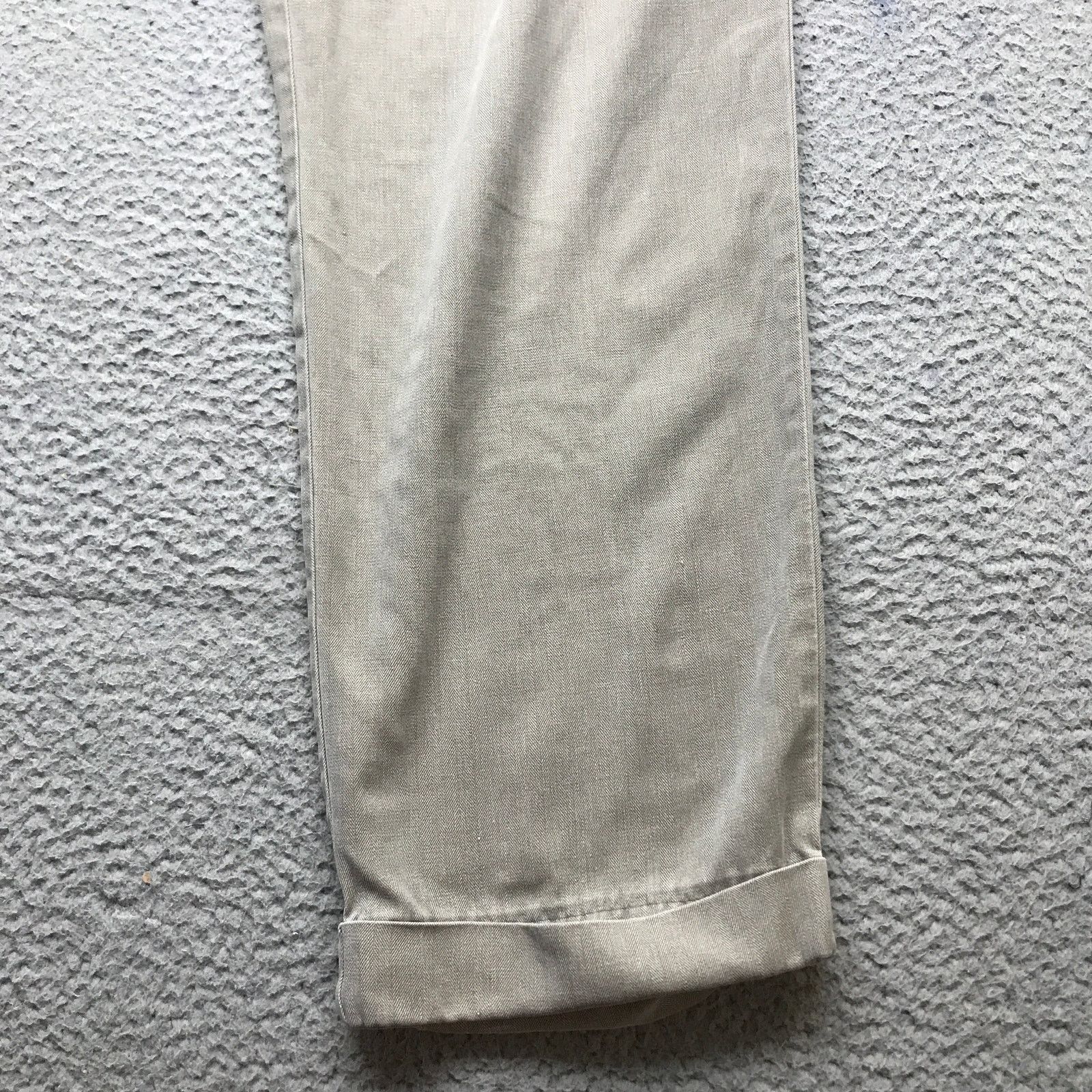 Tommy Bahama Tommy Bahama Silk Cotton Tapered Twill Pants Mens 36x34 Tan Size US 36 / EU 52 - 8 Thumbnail