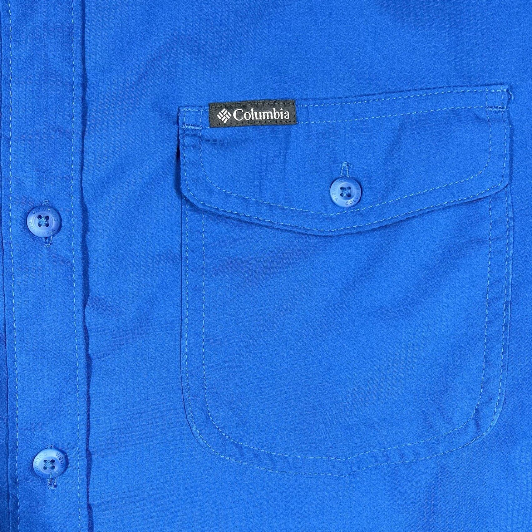 Vintage Columbia Shirt PFG Mens L Blue Omni-Wick Shield Short Sleeve Button-Up Size US L / EU 52-54 / 3 - 6 Thumbnail