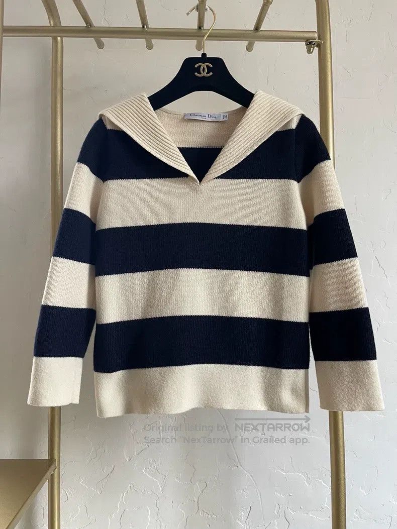 Dior Dior Navy-style striped knitted sweater Size XXS / US 00 / IT 34 - 2 Thumbnail