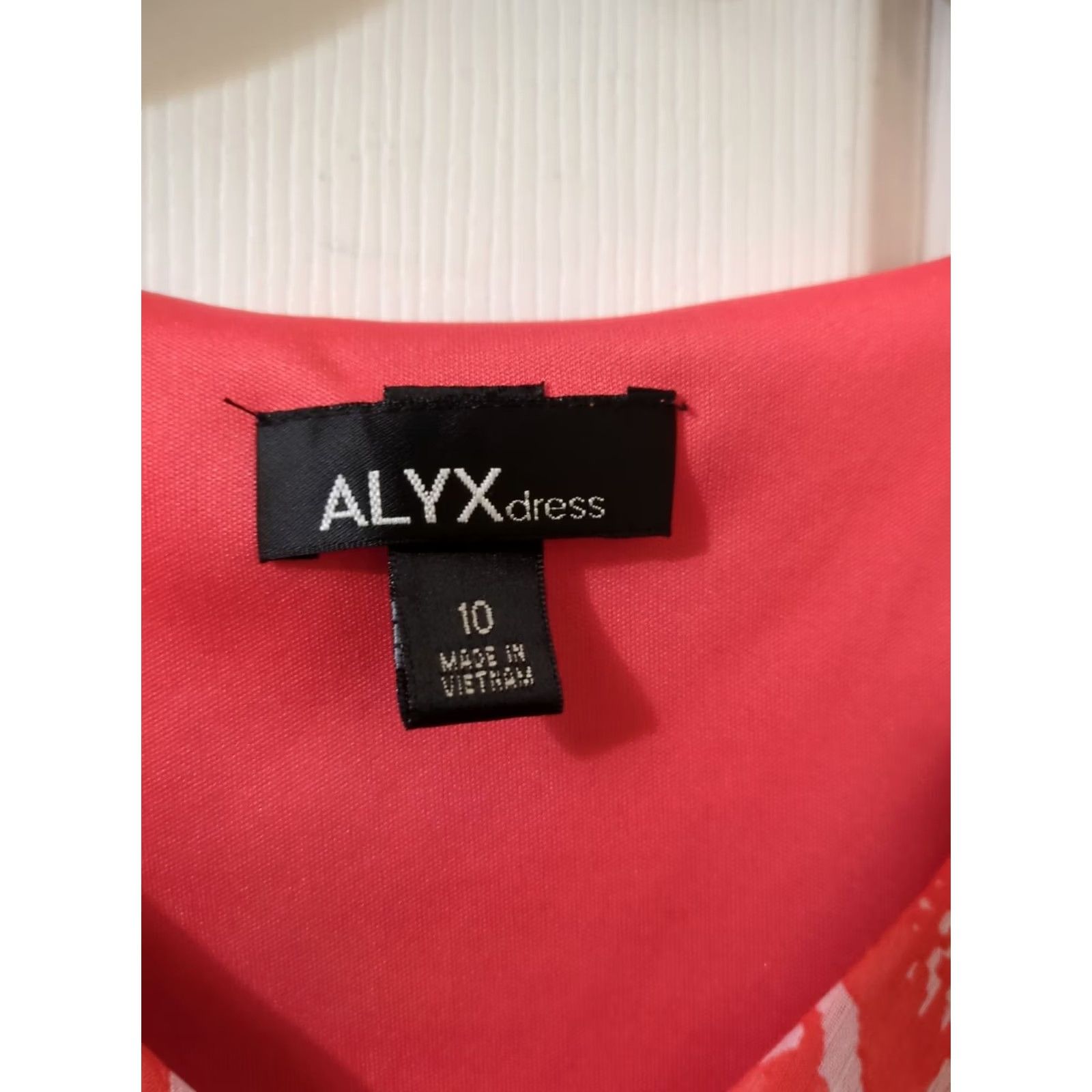 Alyx Alyx Dress Women's Knee Length Sleeveless V-Neck Coral Pink A-Line Lined 10 Size L / US 10 / IT 46 - 3 Thumbnail