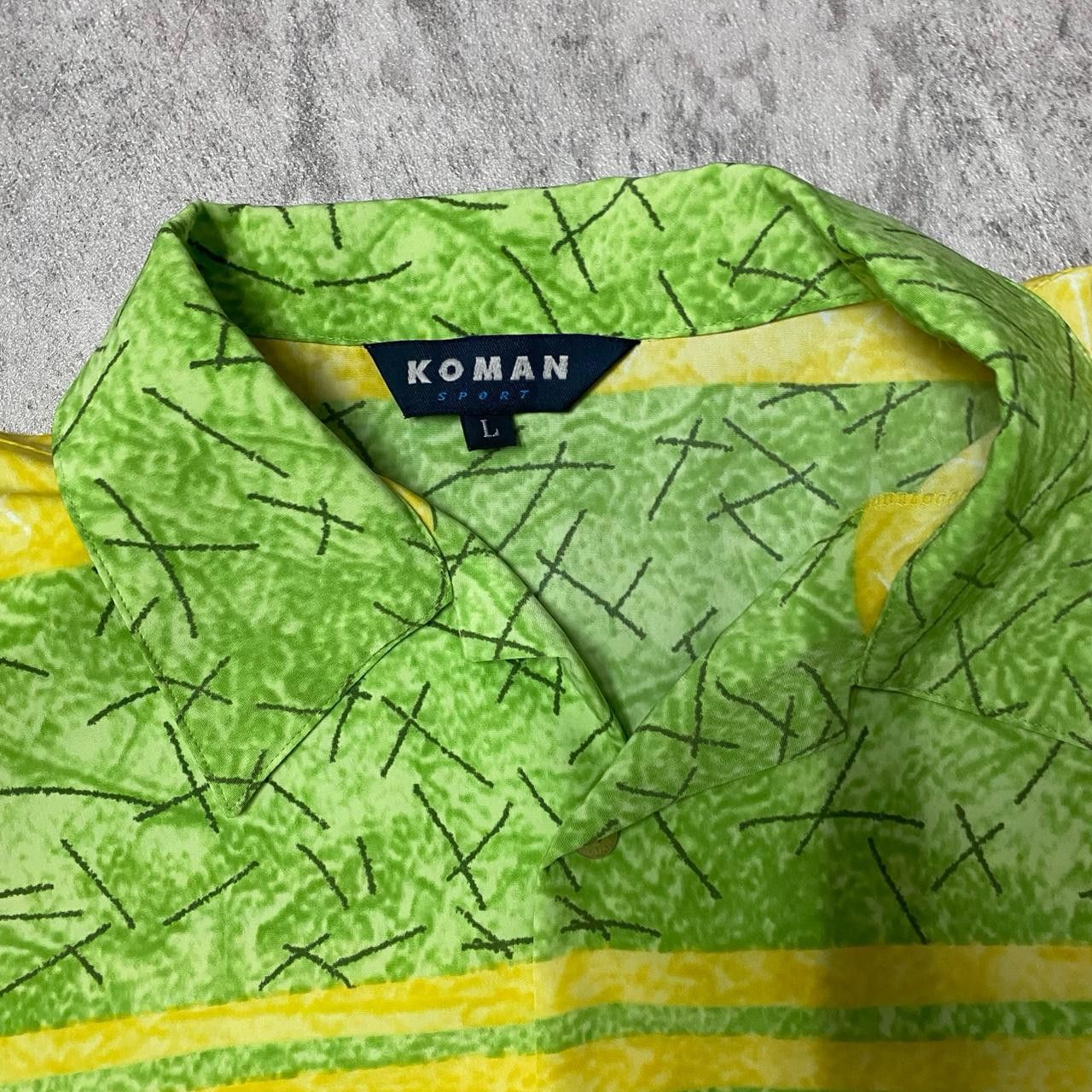 Other Green & yellow striped button-down shirt with a relaxed Size US L / EU 52-54 / 3 - 3 Thumbnail