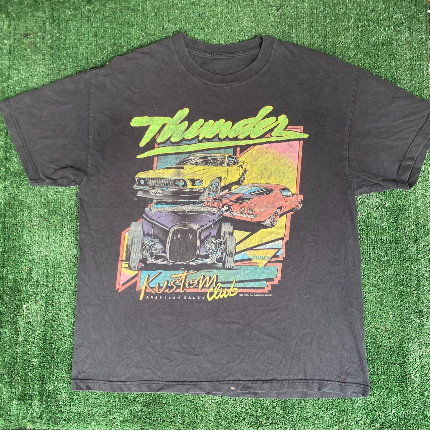 Vintage Vintage 80s Hot Rods Shirt Grunge Punk John Galt Racing Tee Size US XL / EU 56 / 4 - 1 Thumbnail
