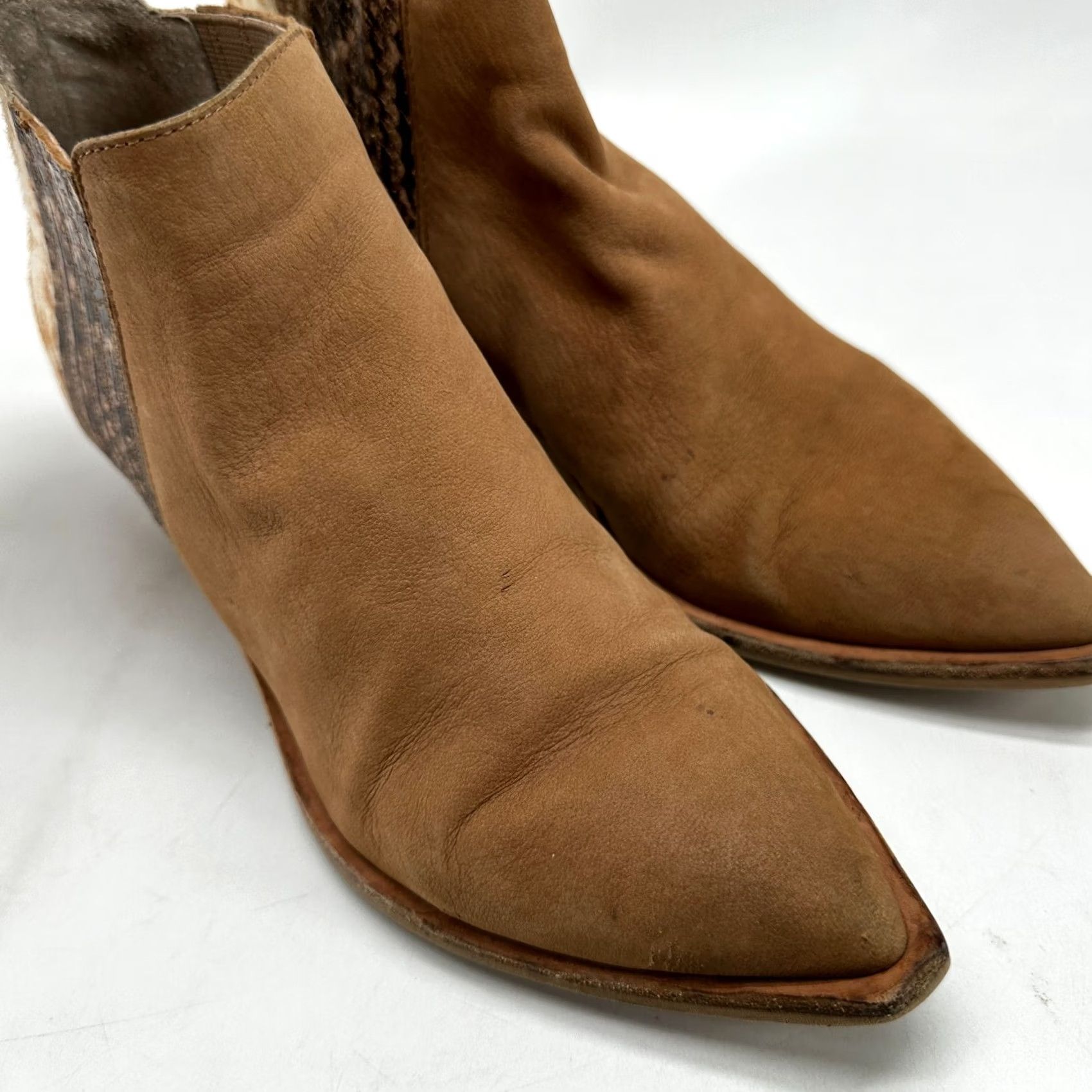 Dolce Vita Dolce Vita Shana Chelsea Boots Brown White Women's Size 6.5 Pull On Leather Casual Comfort Boots Mens? Size US 7 / IT 37 - 2 Thumbnail