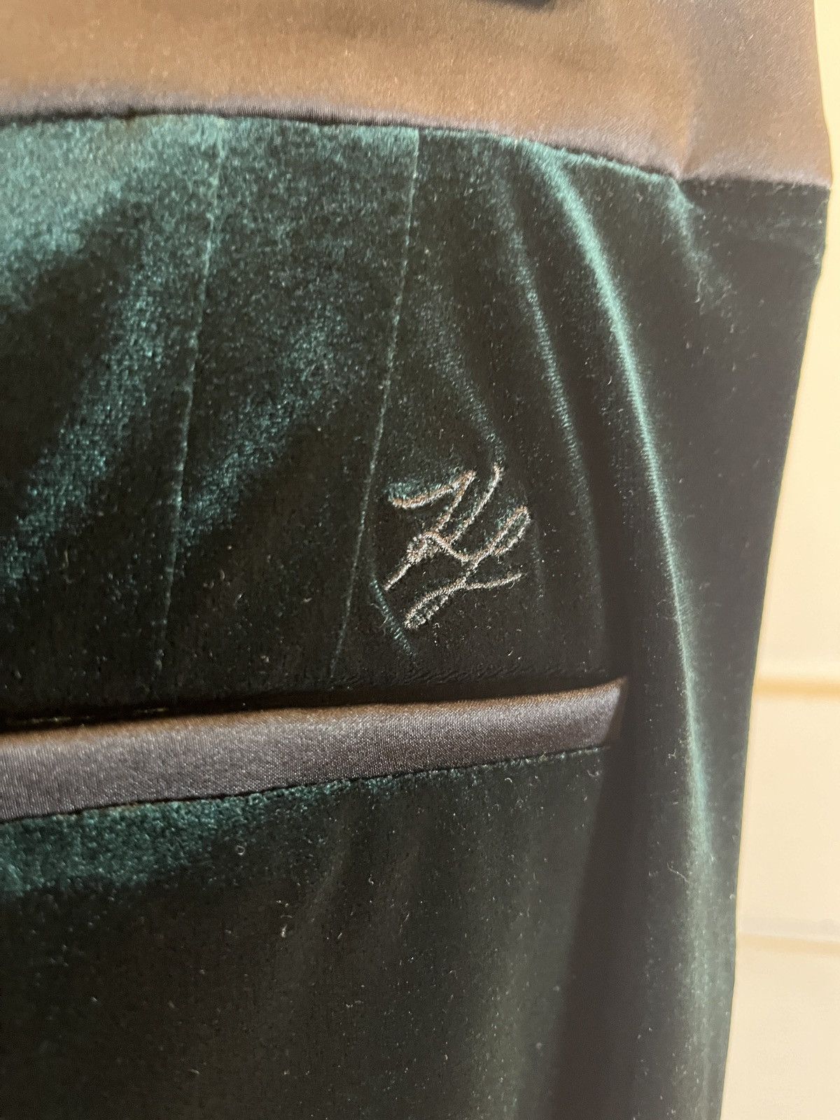 Karl Lagerfeld Karl Lagerfeld - Green Velvet Blazer - Tops&Bottoms Size S / US 4 / IT 40 - 7 Thumbnail