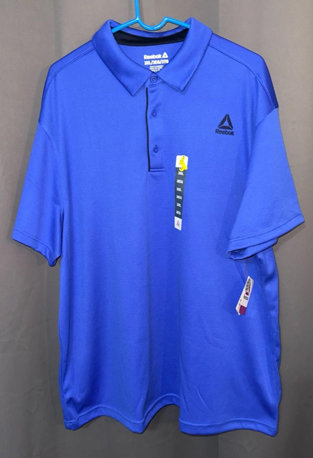 Reebok Reebok Classic Polo 3XL | Blue w/ Black Collar | NWT Size US XXL / EU 58 / 5 - 2 Thumbnail