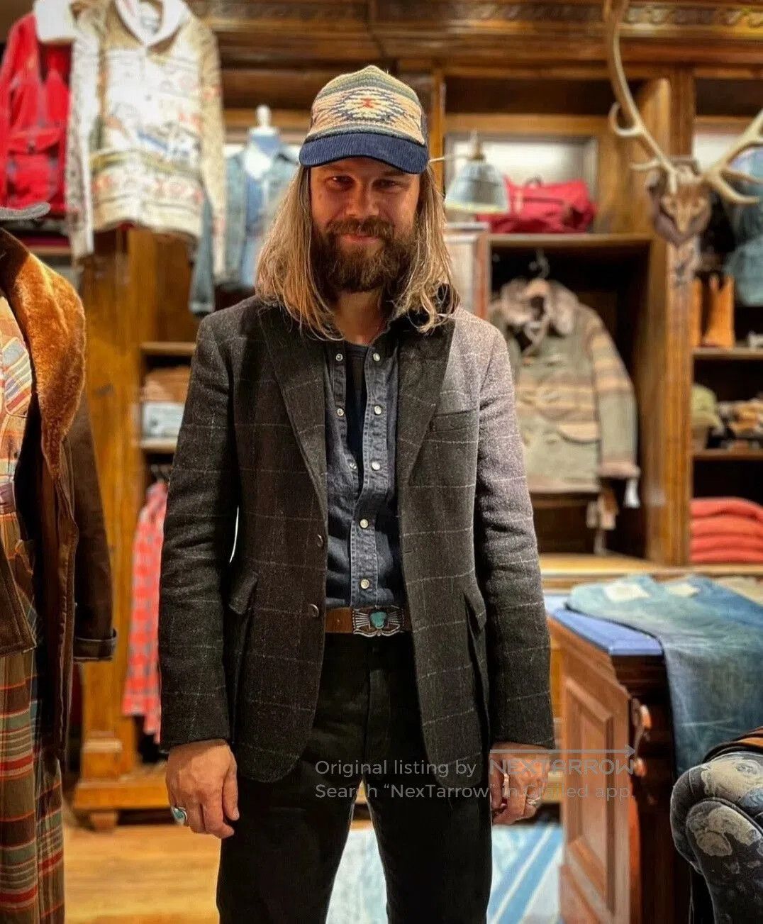 RRL Ralph Lauren RRL Navajo Wool Blanket Trucker Cap. Size ONE SIZE - 8 Thumbnail