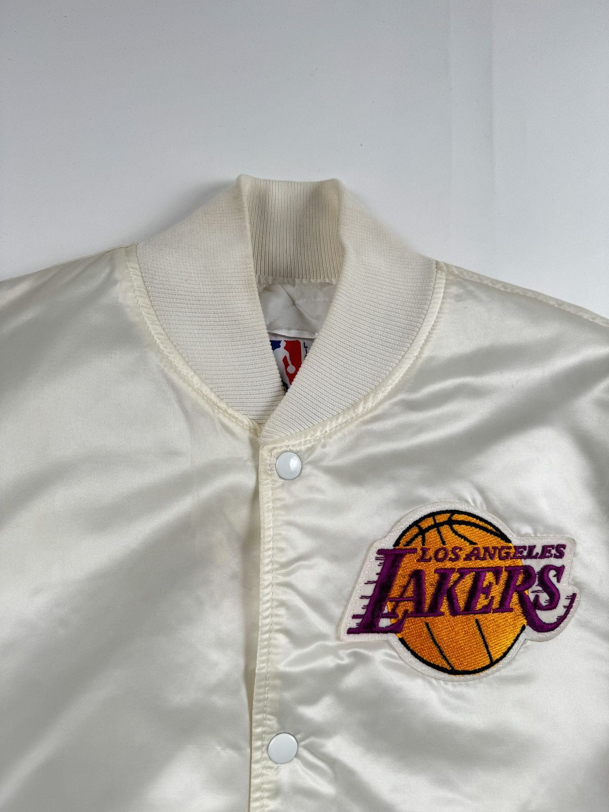 NBA × Starter × Vintage Vintage Starter L.A. Lakers Satin Jacket Size US XL / EU 56 / 4 - 4 Thumbnail