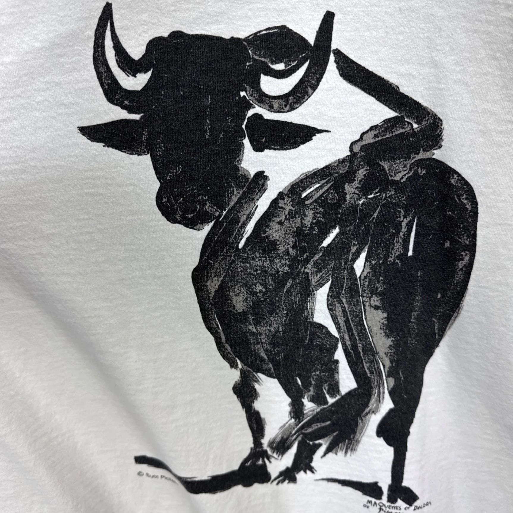 Oversize Bull T-Shirt Schwarz-Weiß - Bequemes Baumwollshirt Im Unisex-Style