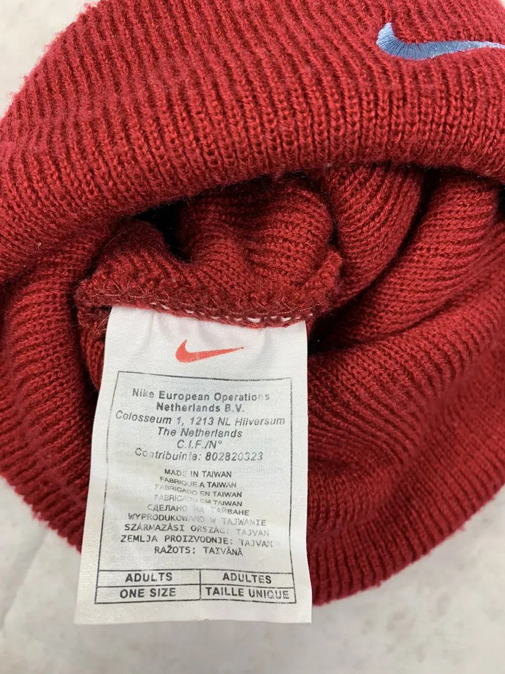 Nike × Vintage Vintage 90s Nike Small Swoosh Beanie Rare Winter Hat Cap Size ONE SIZE - 3 Thumbnail