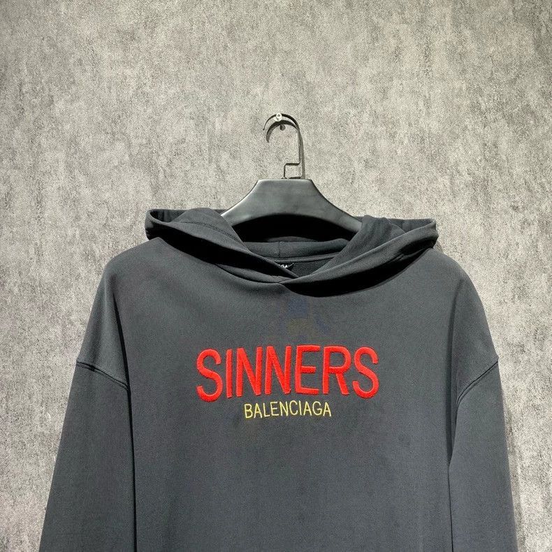 Balenciaga Balenciaga Balenclaga Balenciaga Black Sinner Hoodie -2507 Size US M / EU 48-50 / 2 - 5 Thumbnail