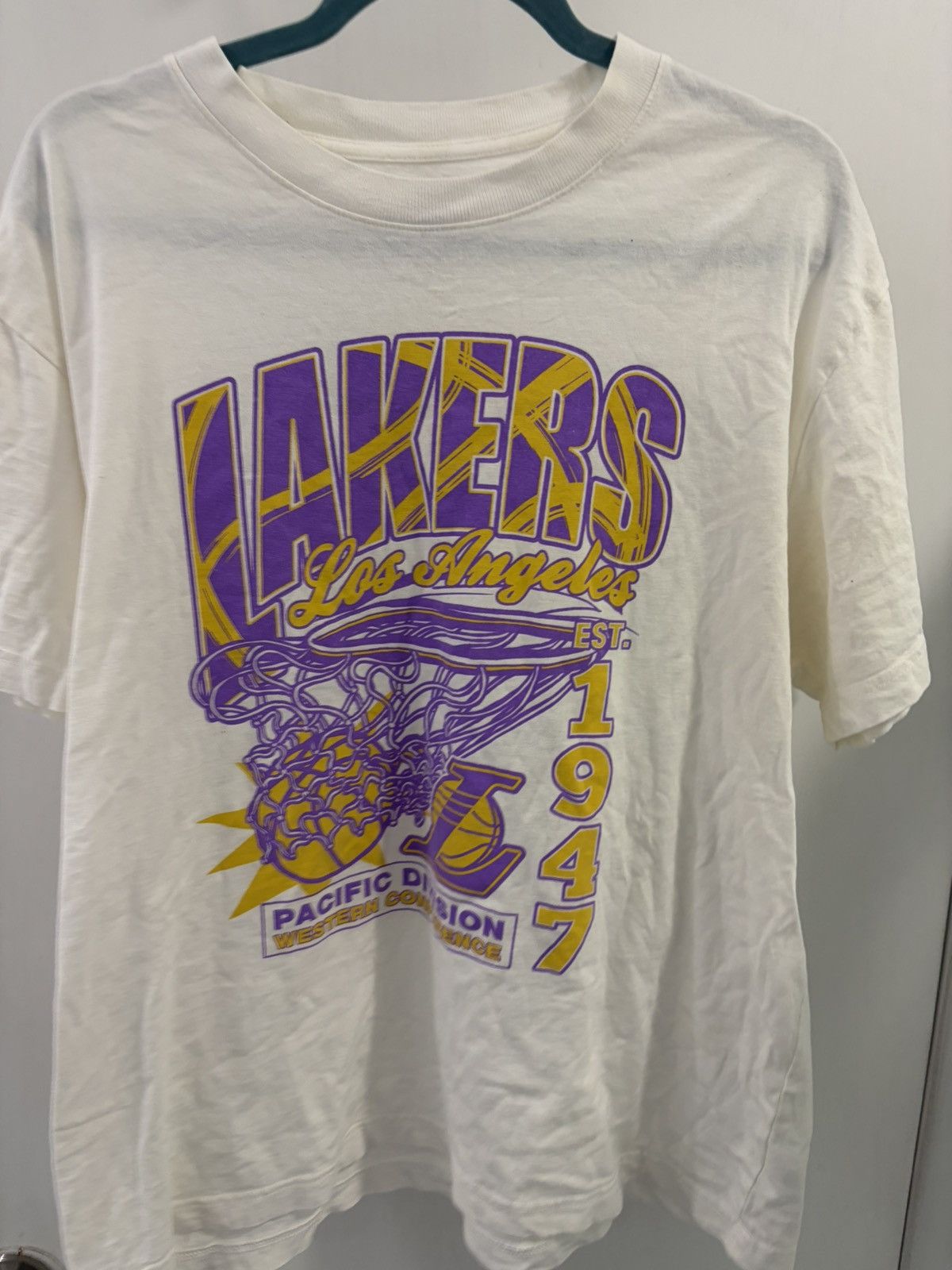 NBA Vintage Los Angeles Lakers nba basketball Graphic Shirt LG Size US L / EU 52-54 / 3 - 6 Thumbnail