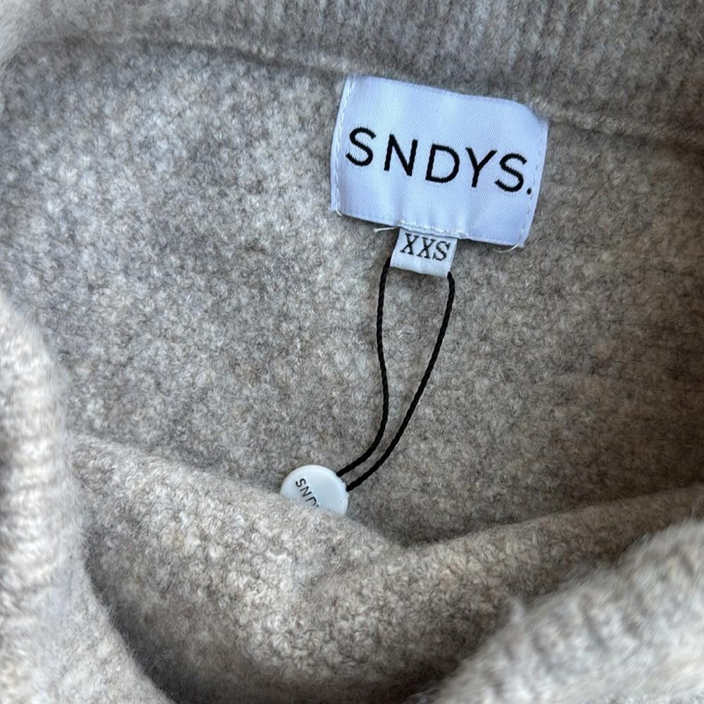 Designer NWT SNDYS Late Lunch Sweater Knit Midi Skirt Stone XXS Size 25" / US 0 / IT 36 - 6 Thumbnail