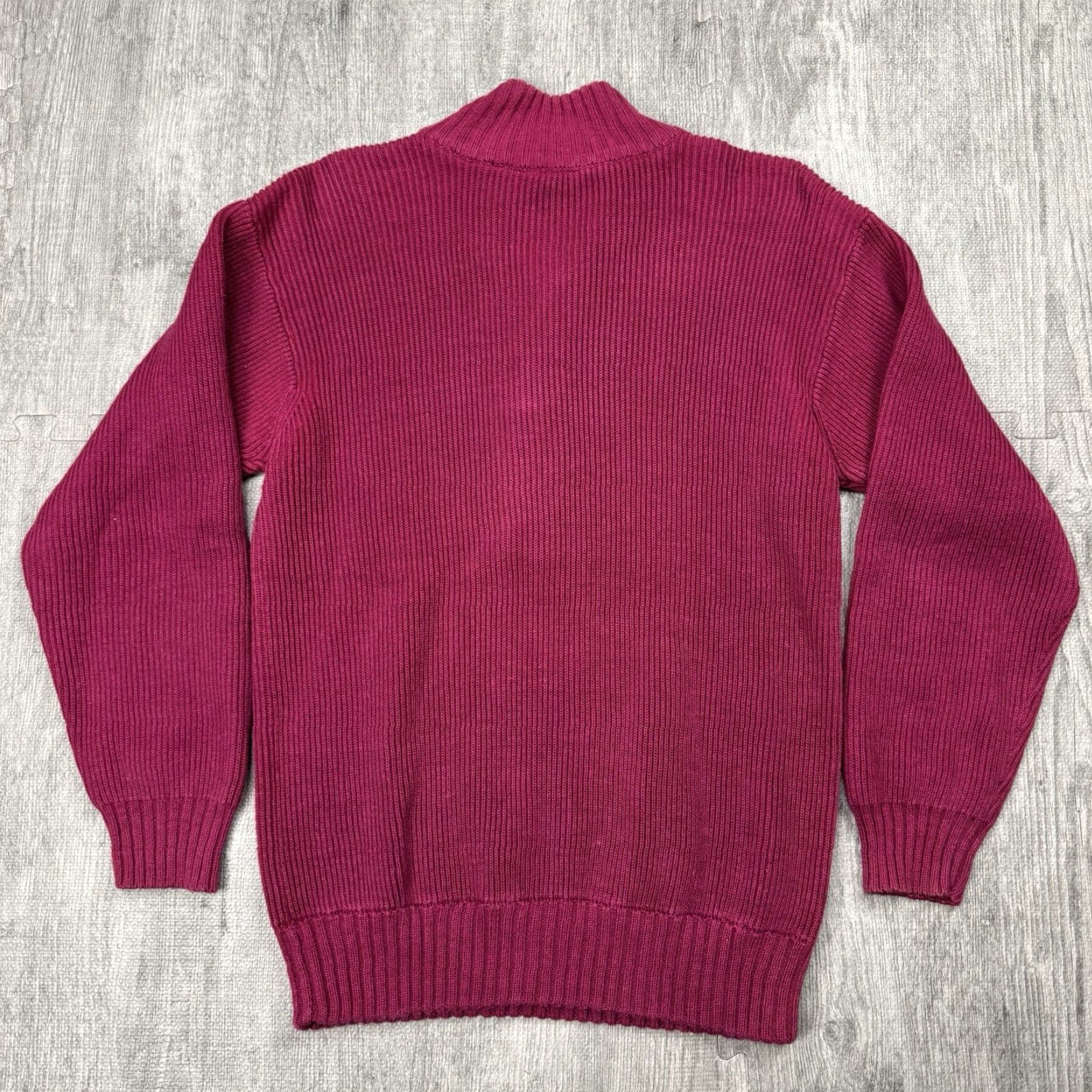 Vintage LIZSPORT Women's Sweater Henley High Neck 80s Classic Red Size S Size S / US 4 / IT 40 - 4 Thumbnail