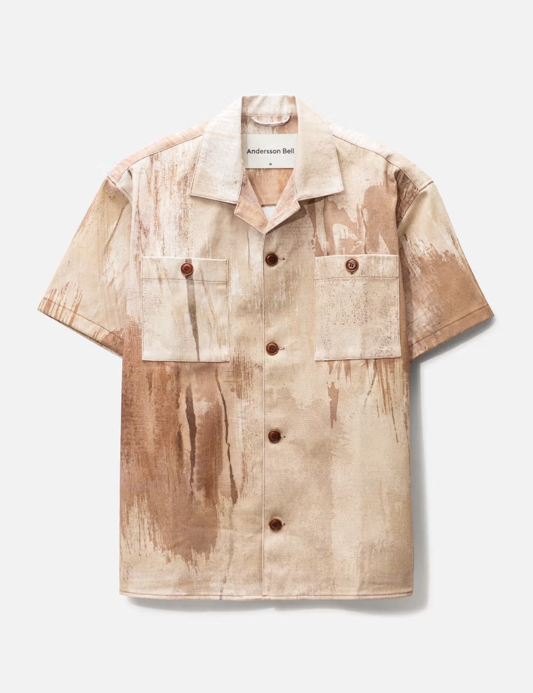 Andersson Bell Anderson Bell Tawney Beige Print Open Collar Shirt Size US S / EU 44-46 / 1 - 1 Thumbnail