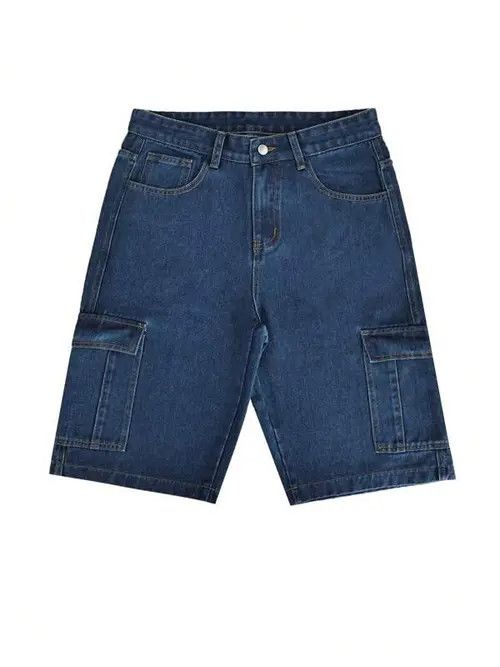 Jean Cargo Shorts Drip HipHop Denim Size US 32 / EU 48 - 4 Thumbnail