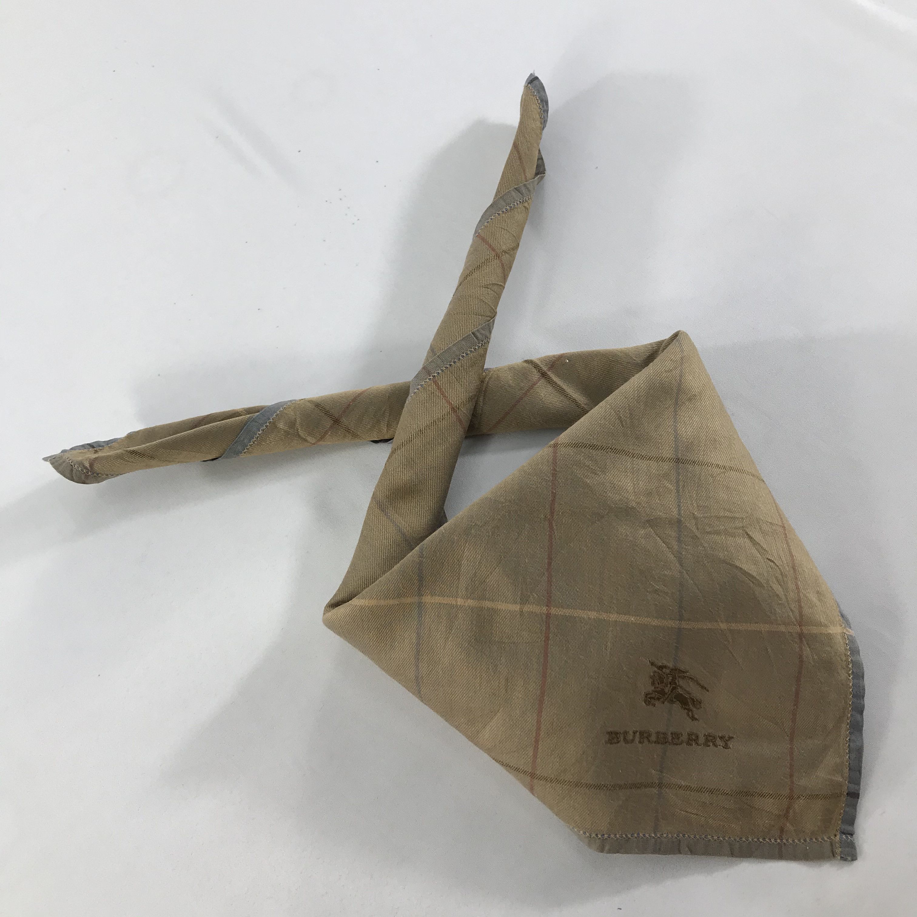 Burberry × Vintage Burberry Bandana / Handkerchief / Neckerchief - S1617 Size ONE SIZE - 4 Thumbnail