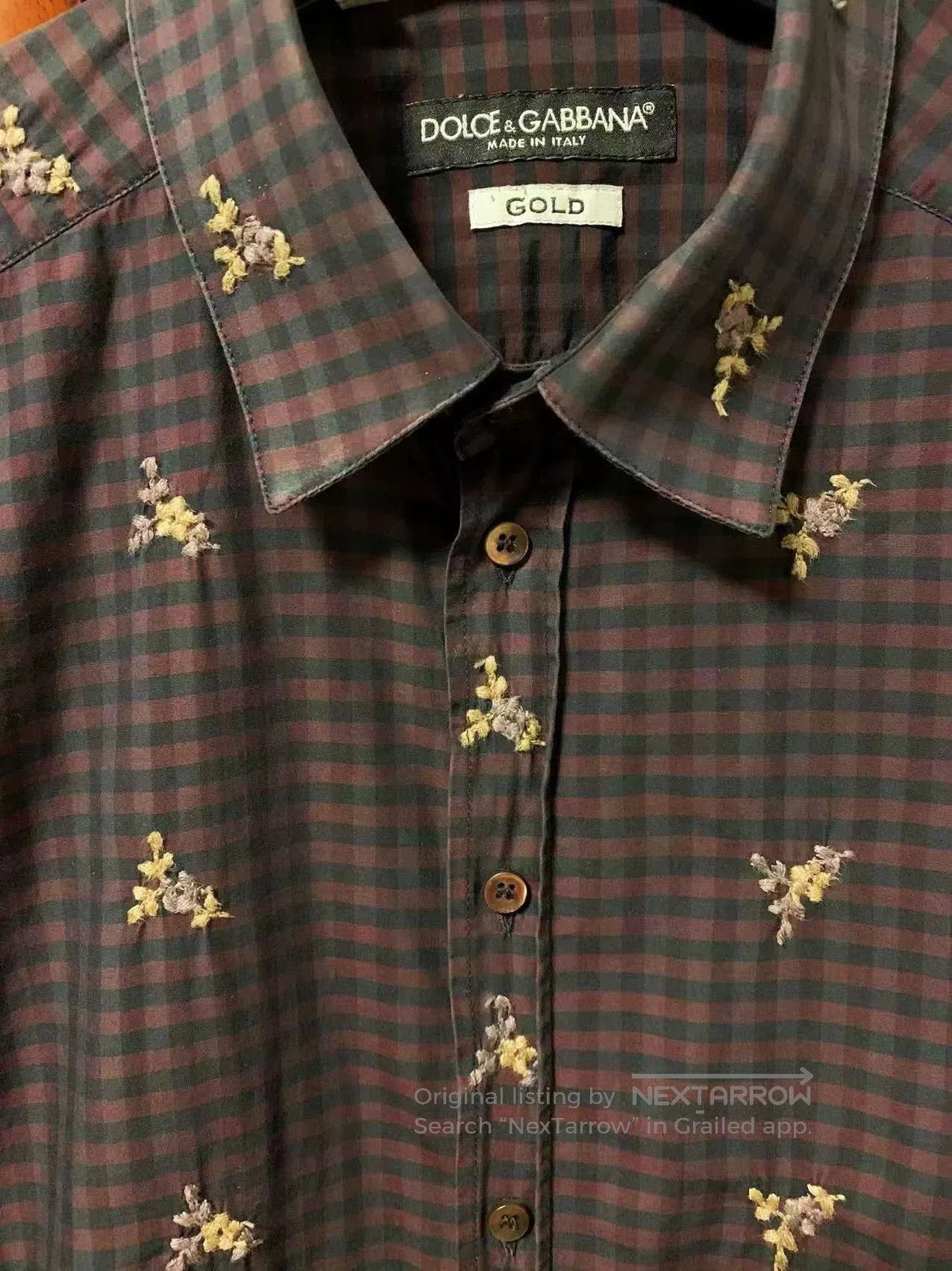 Dolce & Gabbana Dolce & Gabbana Men's Embroidered Shirt. Size US M / EU 48-50 / 2 - 3 Thumbnail