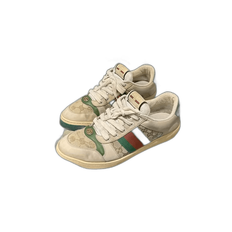 Gucci GUCCI Screener Dirty Shoes Green Size US 10 / EU 43 - 1 Thumbnail