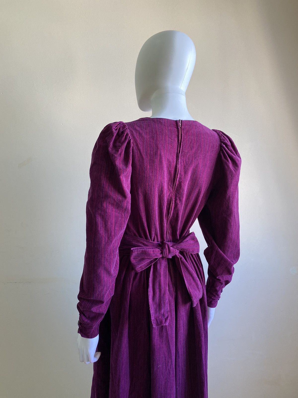Laura Ashley Vintage 80s Laura Ashley Pink/Purple Belted Midi Dress Size M / US 6-8 / IT 42-44 - 13 Thumbnail