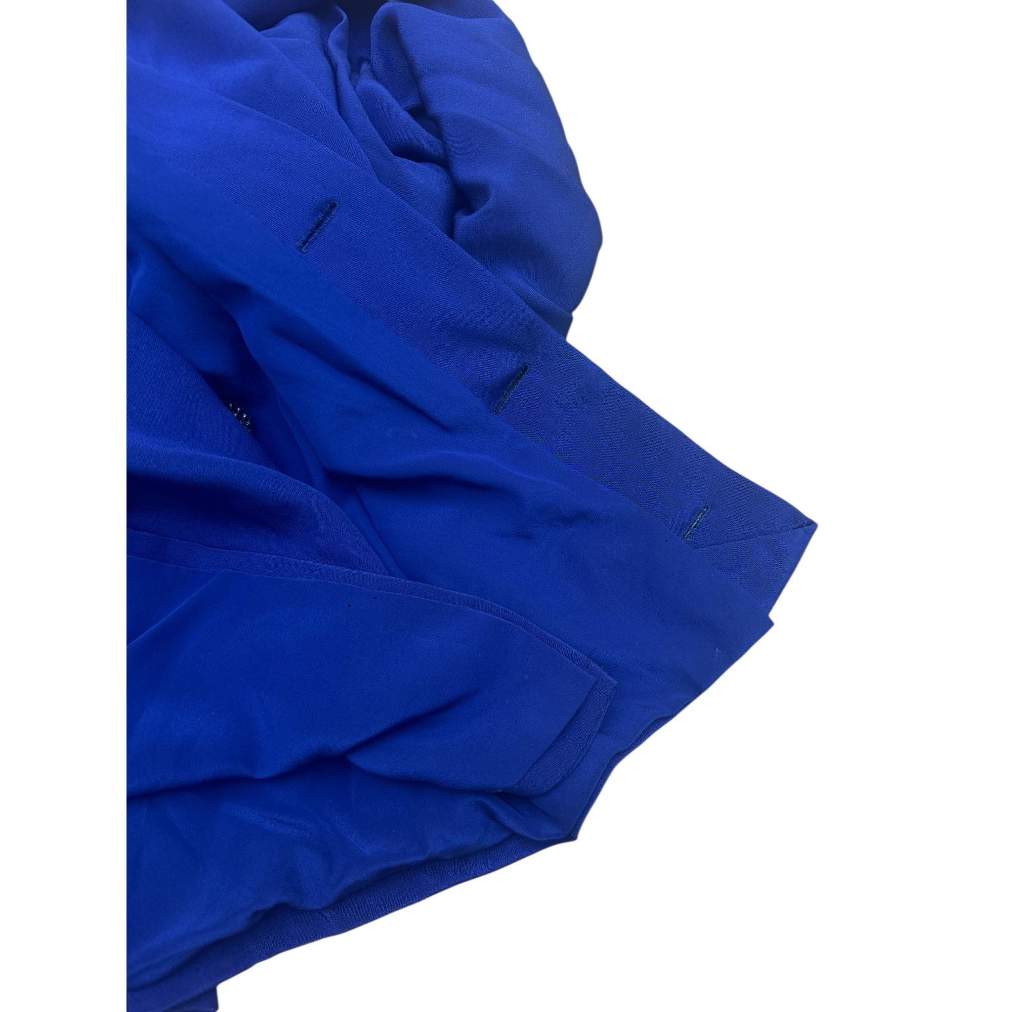 Yves Saint Laurent Early 1980s Cobalt Blue Wool Overdress Size L / US 10 / IT 46 - 6 Thumbnail