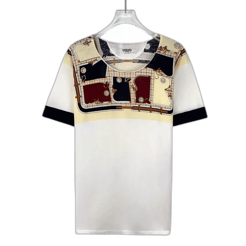 Hermes Hermes Cartoon Print Cotton Short Sleeve T-Shirt Size XXS / US 00 / IT 34 - 1 Thumbnail