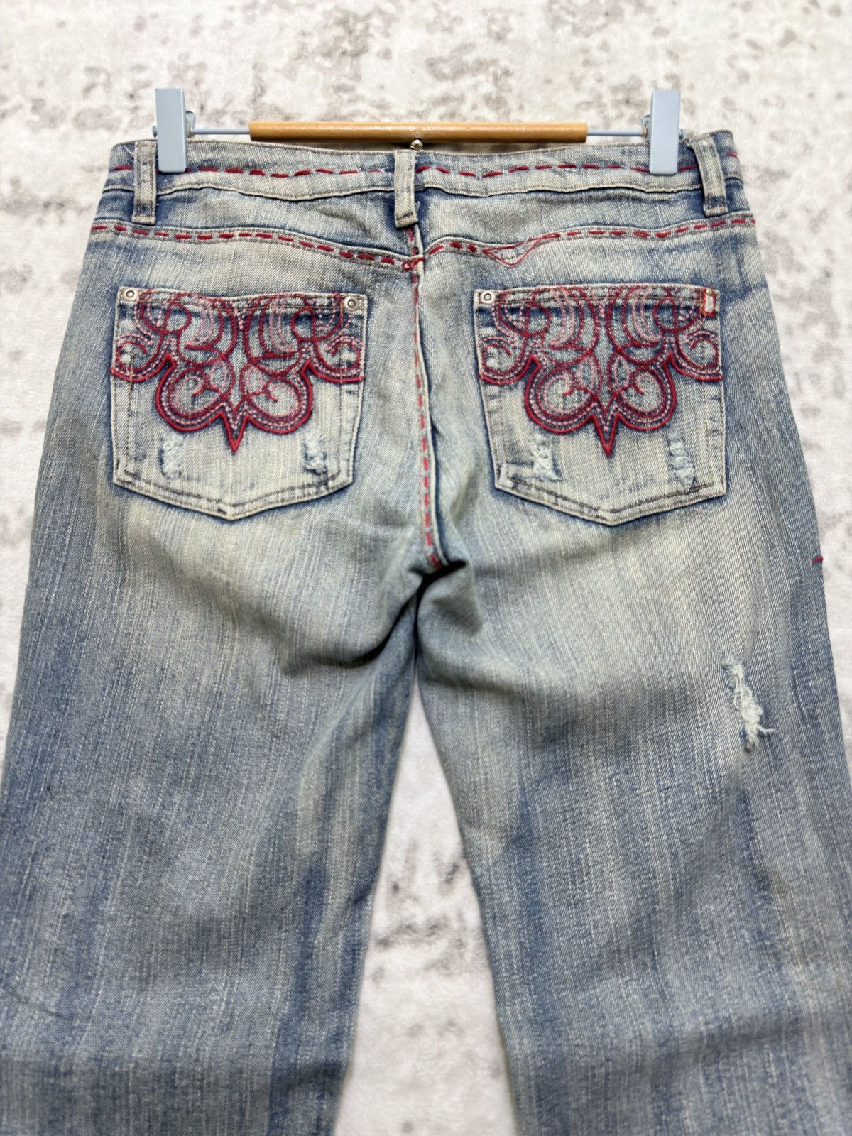 Southpole Vintage Southpole Y2K Flared Tribal Embroidery Denim Size US 29 - 10 Thumbnail