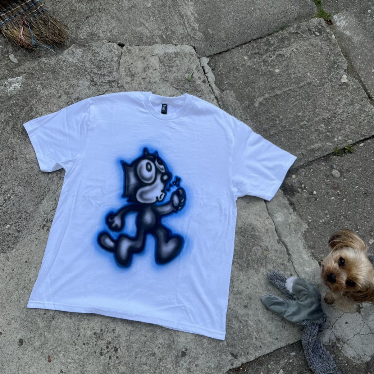 Band Tees × Vintage Custom Tshirt Felix The Cat Airbrush Size US L / EU 52-54 / 3 - 4 Thumbnail