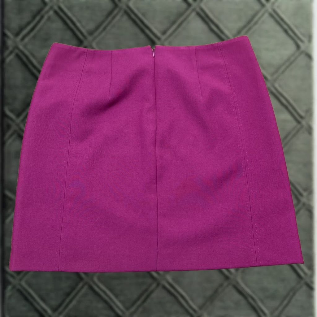 Loft LOFT Ann Taylor Mini Skirt Petites 10P W32 Purple straight lined 1613 Size 32" / US 10 / IT 46 - 1 Thumbnail