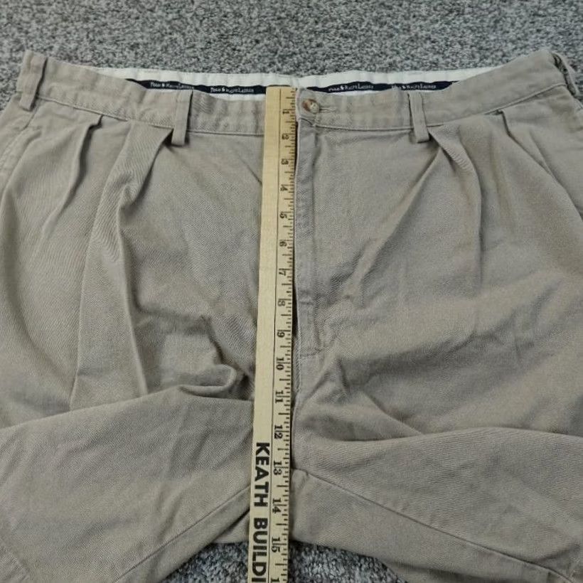 Polo Ralph Lauren VTG Polo Ralph Lauren Shorts Mens 42 Beige Tyler Short Chino Golf Pleated USA Size US XL / EU 56 / 4 - 4 Thumbnail