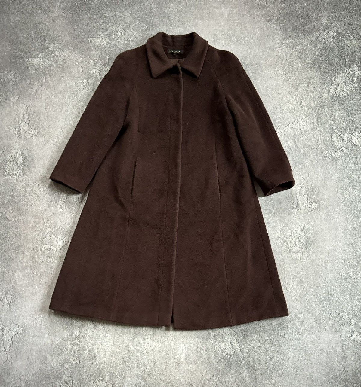 Escada Escada 42size Retro vintage brown wool coat long jacket 00s Size M / US 6-8 / IT 42-44 - 6 Thumbnail