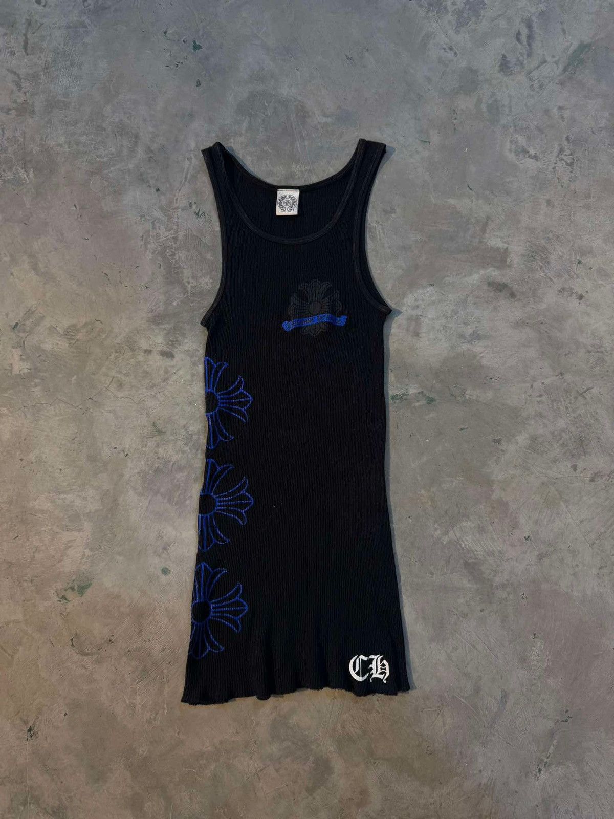 blue chrome heart dress Eager Heart Chrome Detail Halter Top Blue