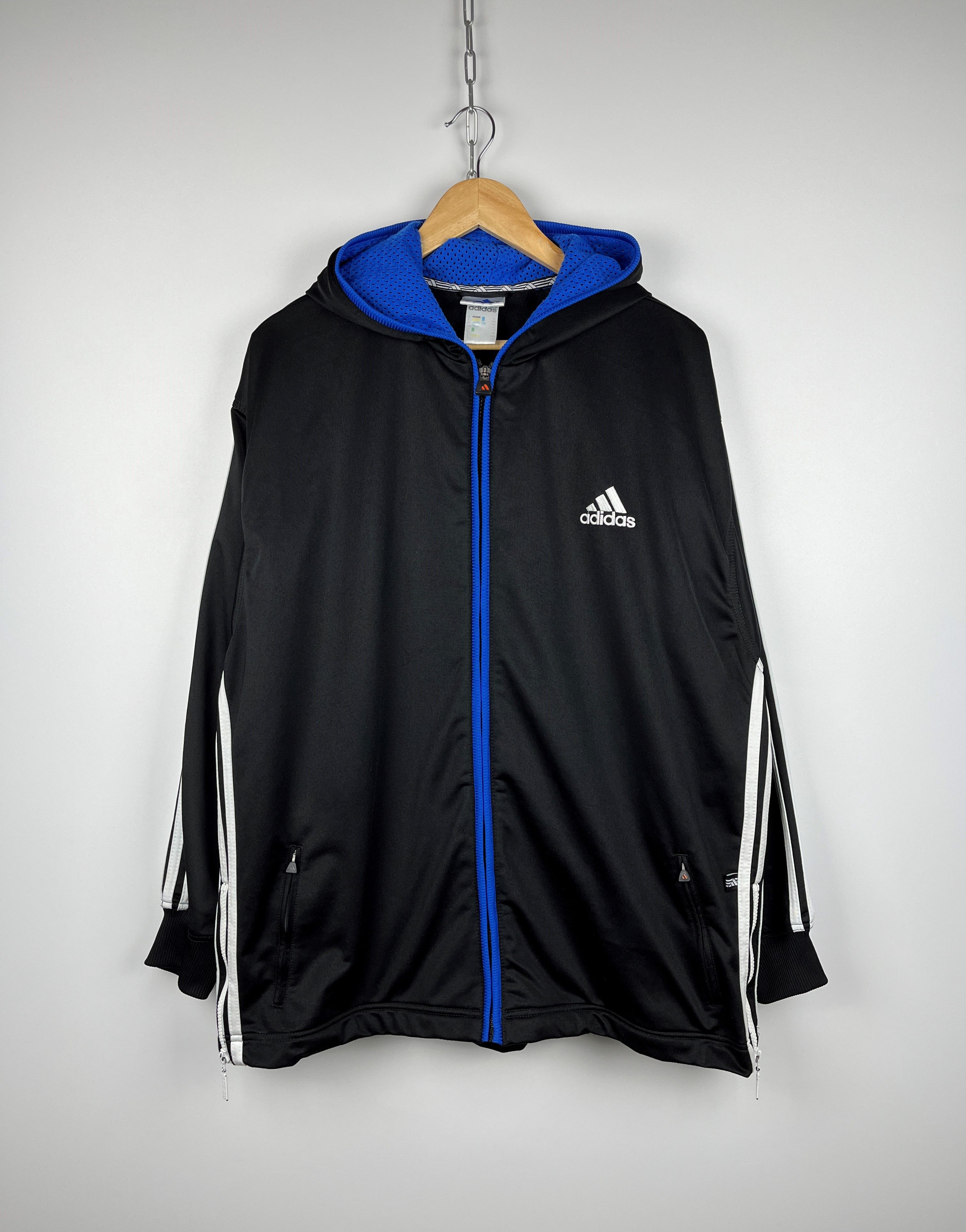 Adidas 90's Adidas Big Logo Back Vintage Full Zip Hoodie Size US L / EU 52-54 / 3 - 5 Thumbnail