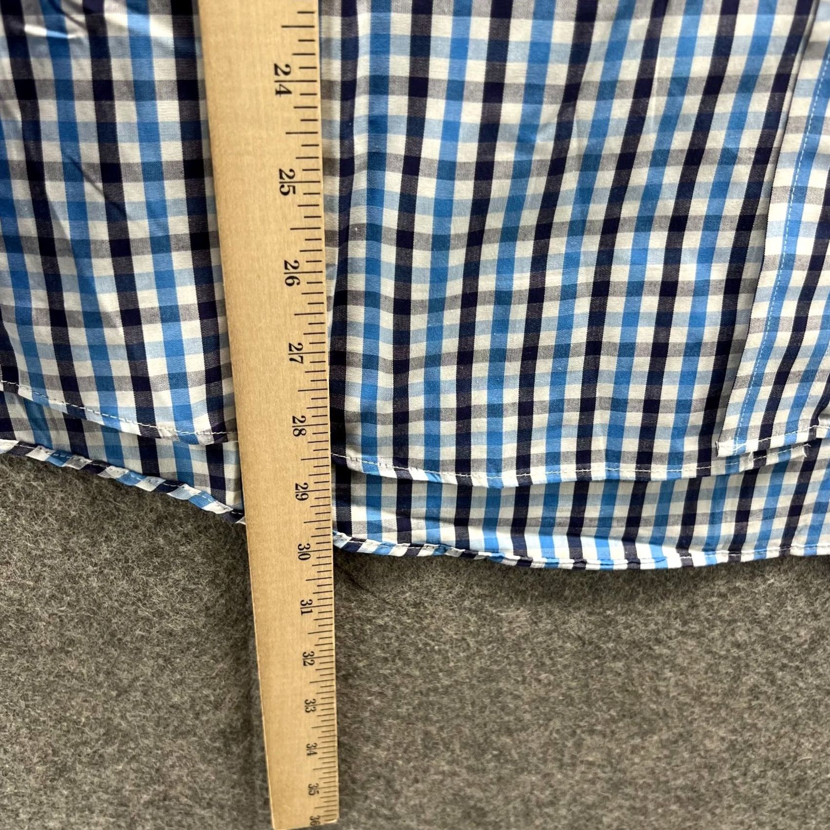 Vintage Pennington Bailes Shirt Men XL Check Blue Plaid Button Down Dress Shirt XL Size 46R - 5 Thumbnail