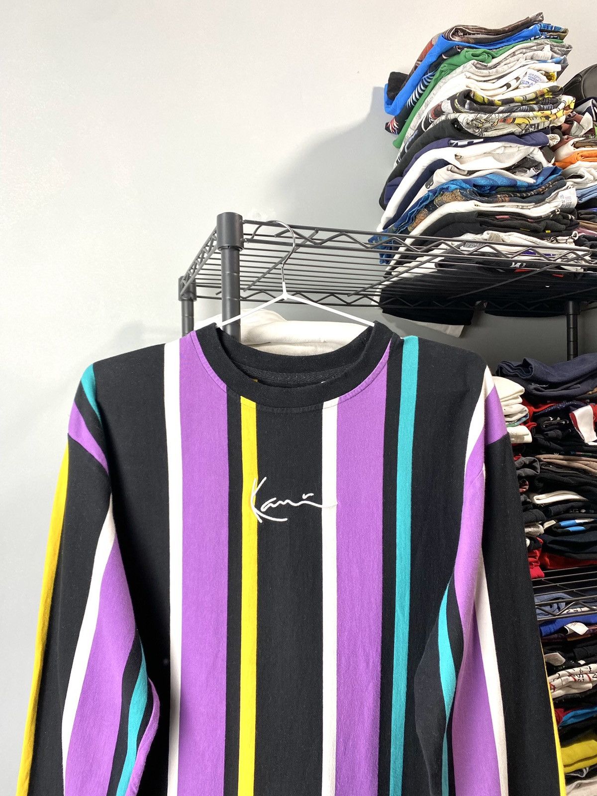 Karl Kani Vintage Karl Kani Longsleeve Striped ASAP Rocky Style Size US M / EU 48-50 / 2 - 2 Thumbnail
