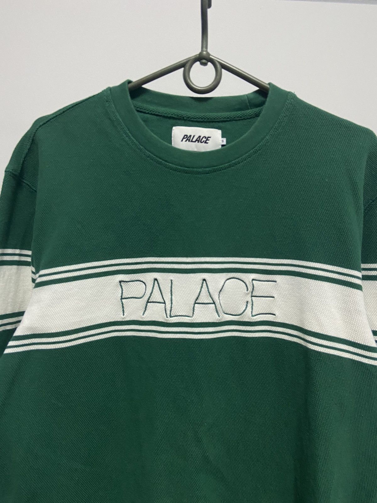 Palace × Vintage Palace Marina stripe pique crew big logo sweatshirt vintage Size US S / EU 44-46 / 1 - 2 Thumbnail