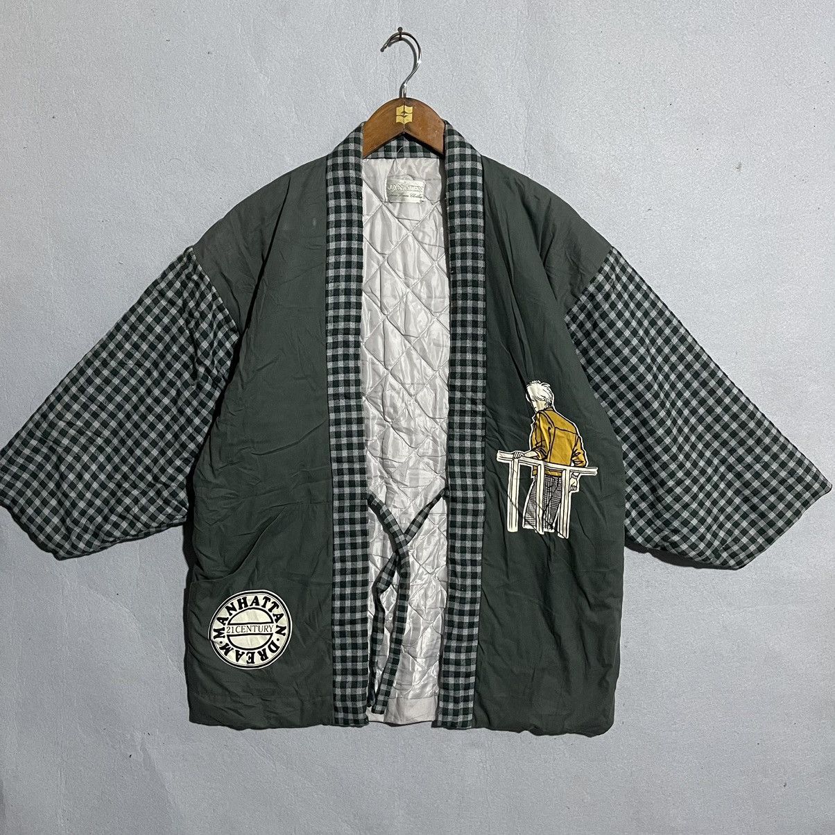 Vintage Vintage Jan & Ten Manhattan Dream Haori Style Quilted Jacket Size US L / EU 52-54 / 3 - 3 Thumbnail