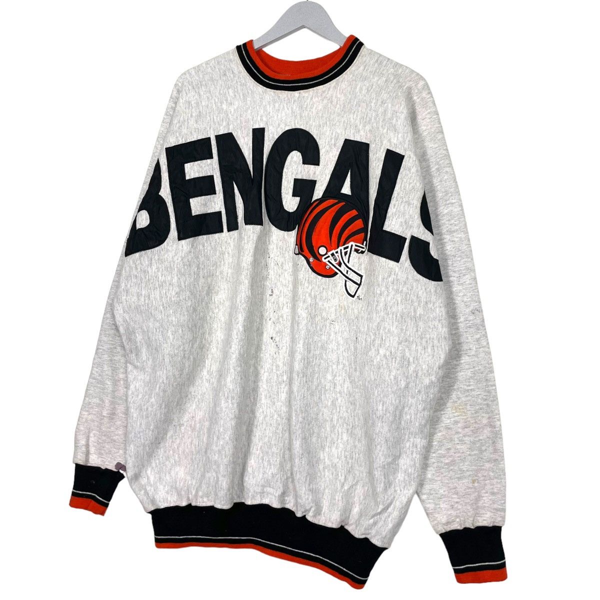 NFL × Vintage 💥VINTAGE BENGAL NFL AMERICAN FOOTBALL BIG LOGO SWEATSHIRT Size US XL / EU 56 / 4 - 2 Thumbnail