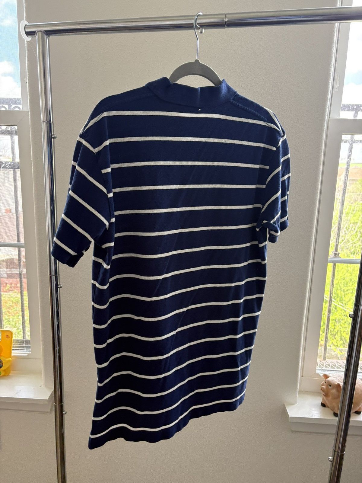 Polo Ralph Lauren Navy & White Striped Polo Green Pony Size US M / EU 48-50 / 2 - 2 Thumbnail