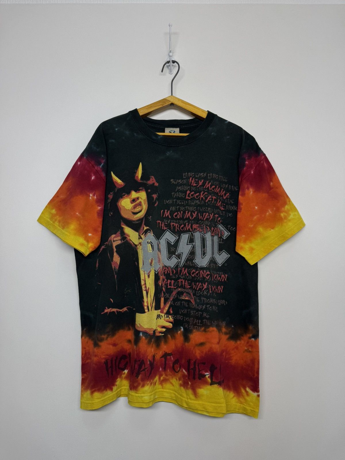AC/DC Vintage Y2k 2006 Liquid Blue AC/DC All Over Print T-Shirt Size US L / EU 52-54 / 3 - 3 Thumbnail
