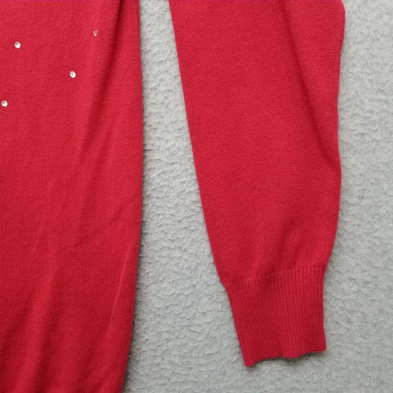 Other Alessa W Collection Sweater Womens 4 Red Long Sleeve Stones Size S / US 4 / IT 40 - 5 Thumbnail