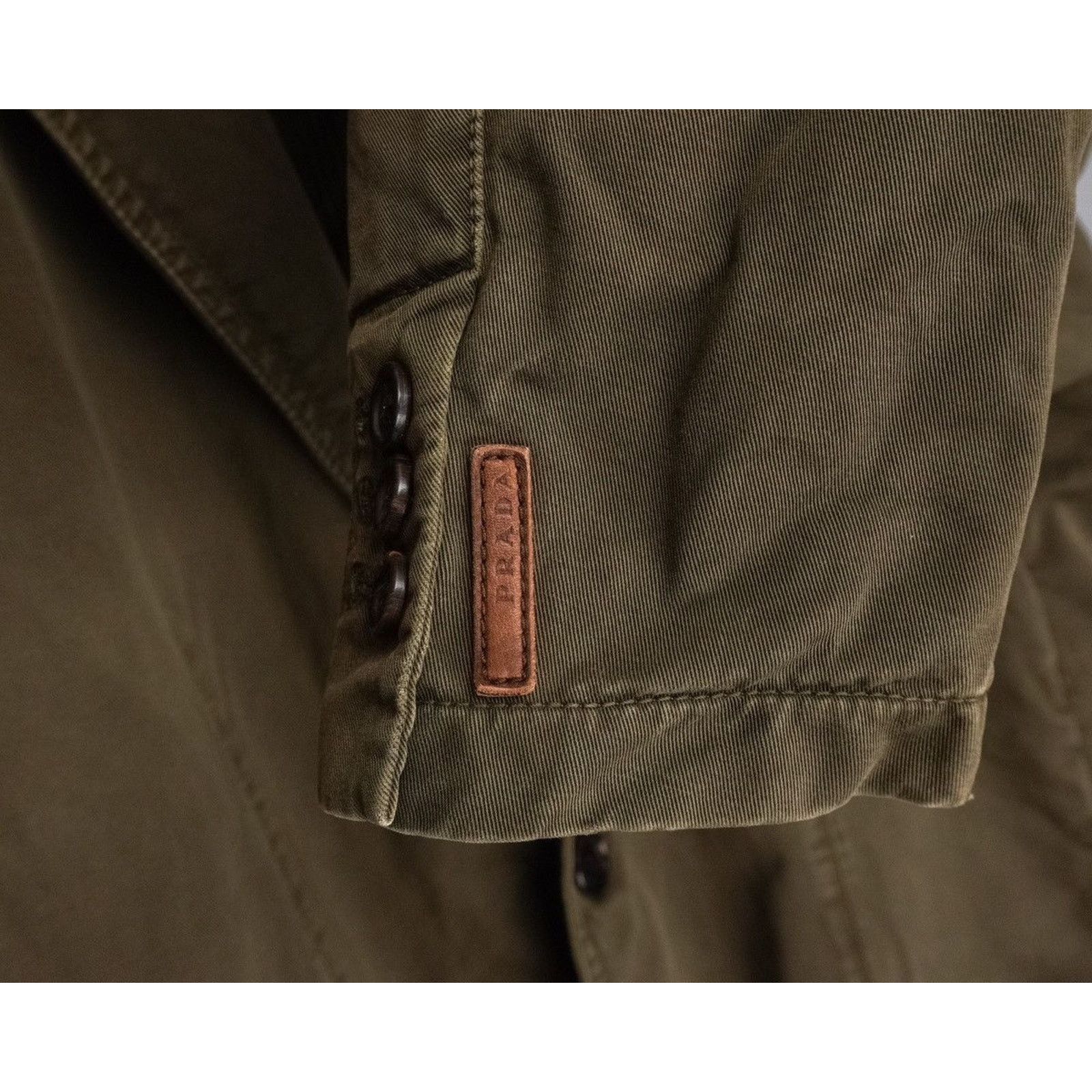 Prada Vintage prada 2006 black tab sport logo khaki work jacket Size US M / EU 48-50 / 2 - 9 Thumbnail
