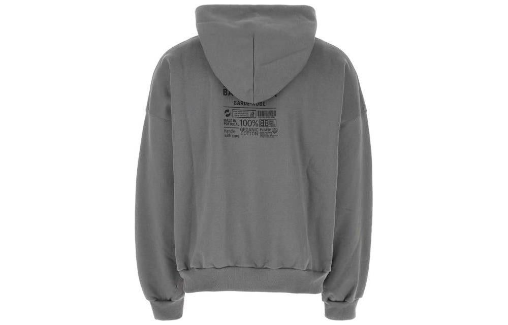 Balenciaga o1la1rc1a0725 Medium Fit Hoodie in Smoked Grey/Black Size US XL / EU 56 / 4 - 2 Thumbnail
